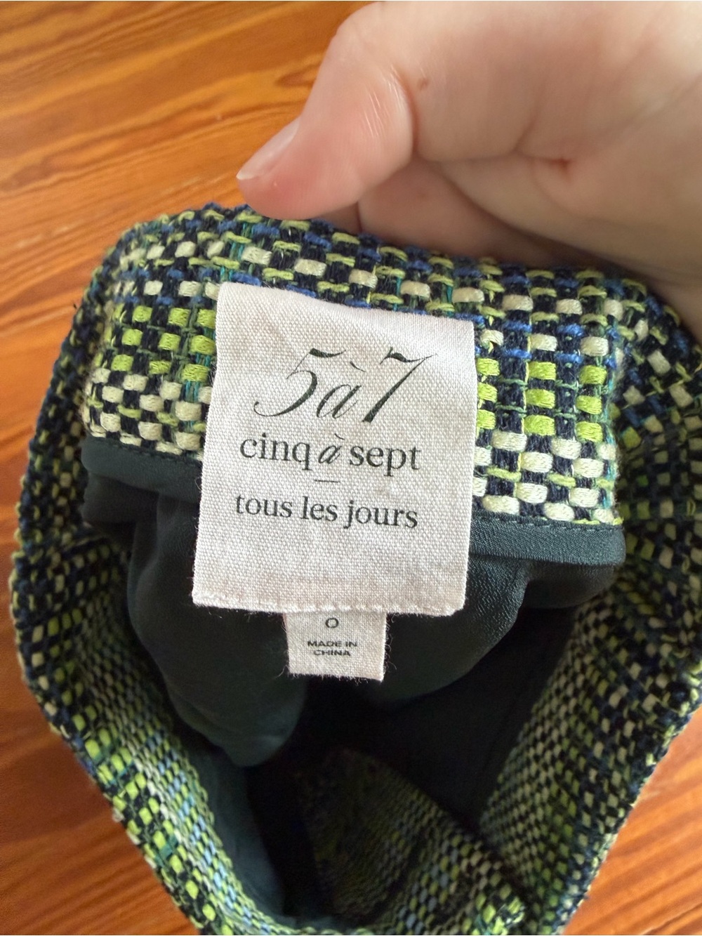 Textured Green Plaid Ruffle Hem Shorts - Picture 4 of 4